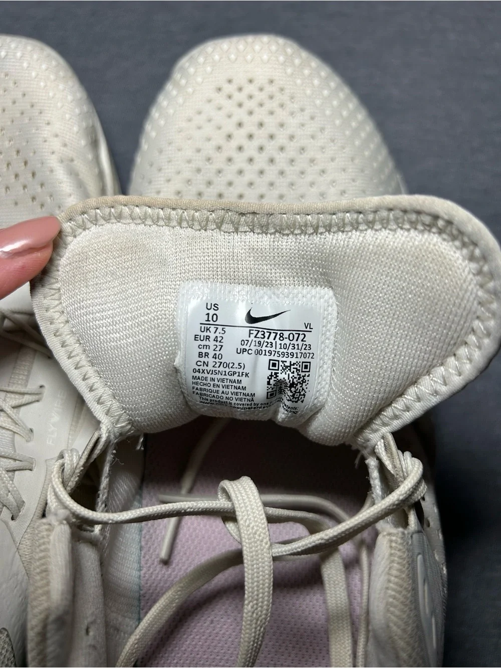 Nike React Pegasus Trail 4 “Give Her Flowers”Women's Cream/White Trail Sneakers